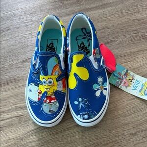 Vans Womens SpongeBob SquarePants Slip-On Sneakers! Size 6!